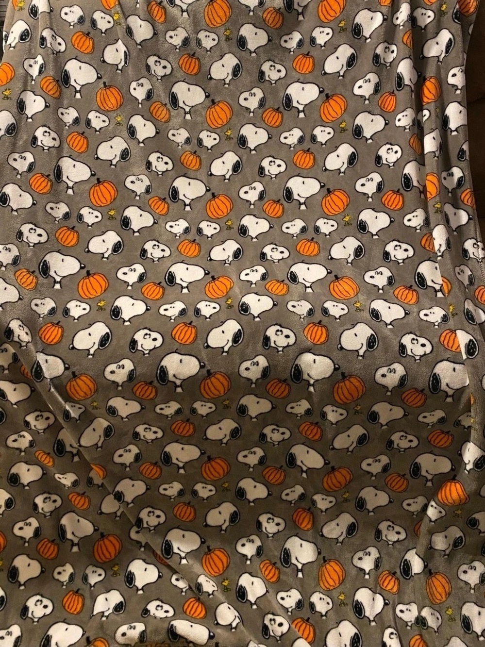 The Big One Peanuts Snoopy Halloween Pumpkin Throw Blanket